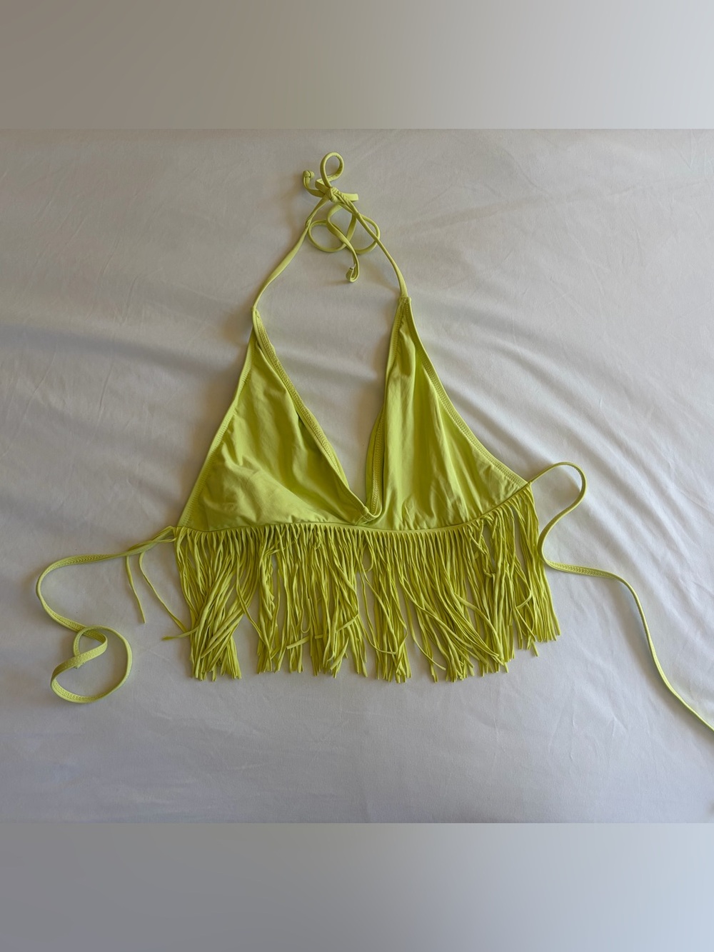VINTAGE L*SPACE Fringe Bikini Top (2012) - D-Cup